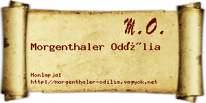 Morgenthaler Odília névjegykártya